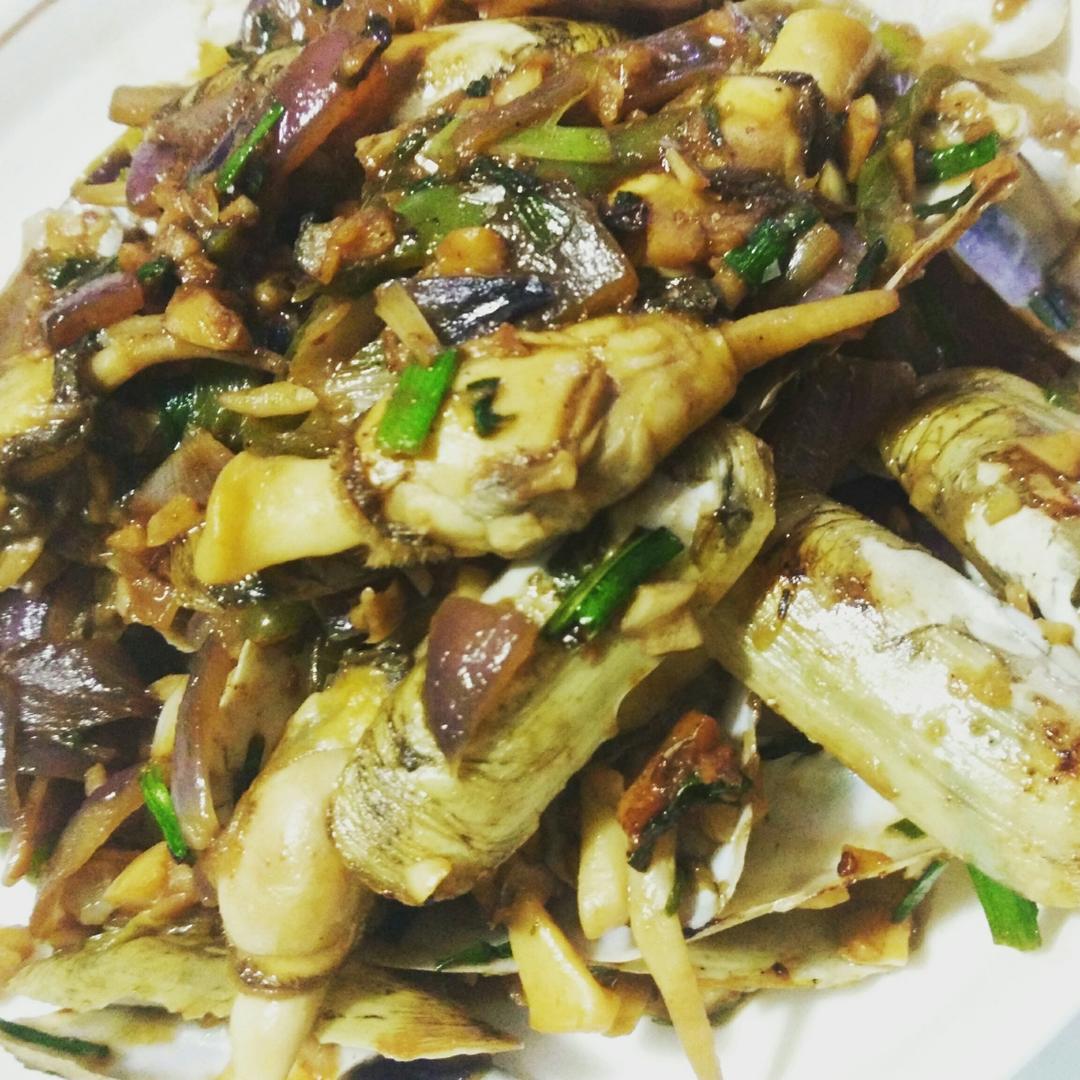 爆炒蛏子