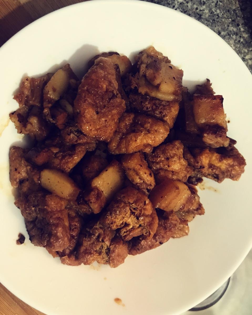 油豆腐扣肉