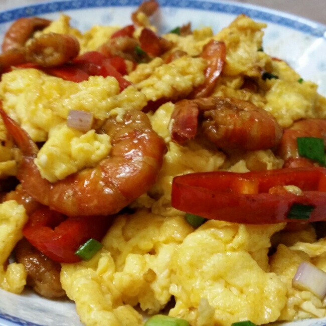 鸡蛋炒虾仁