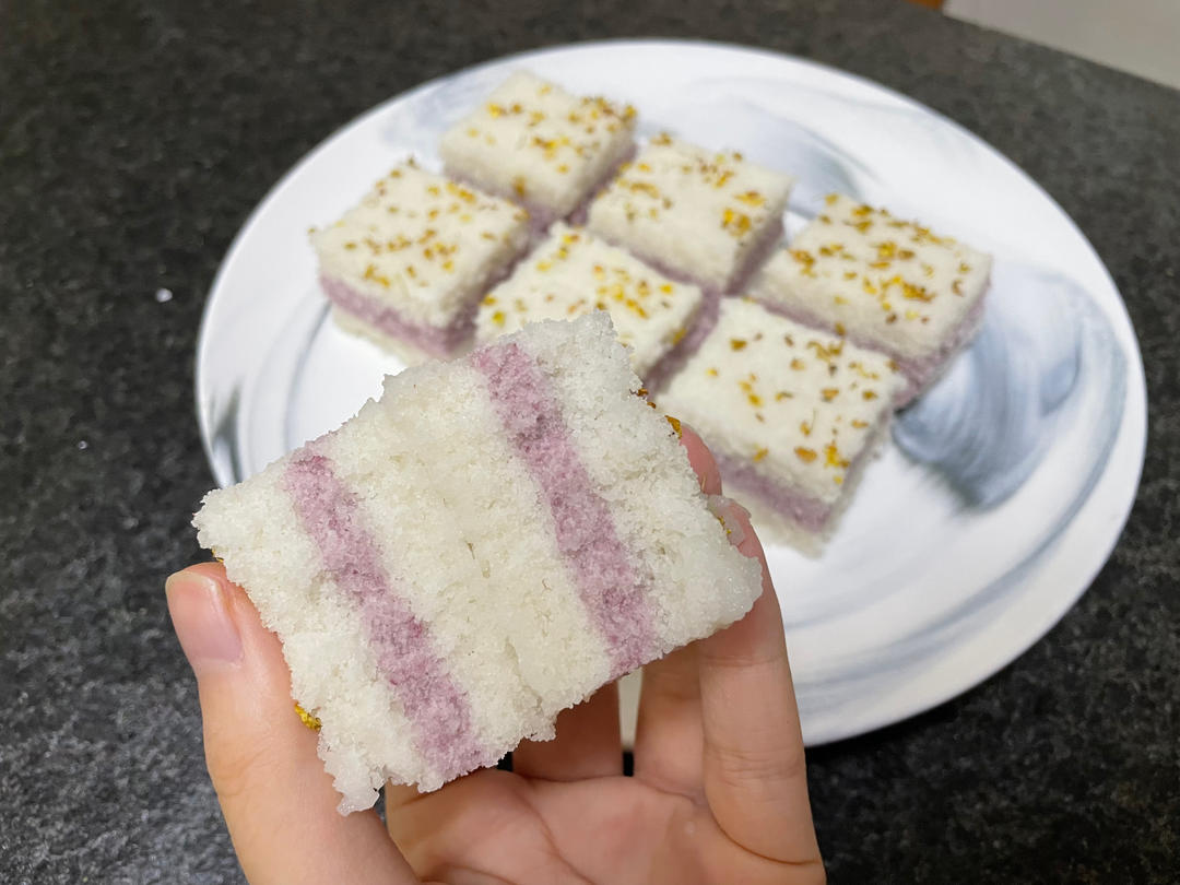 重阳糕？松糕？米糕？快手糯米粉+粘米粉的无名糕点