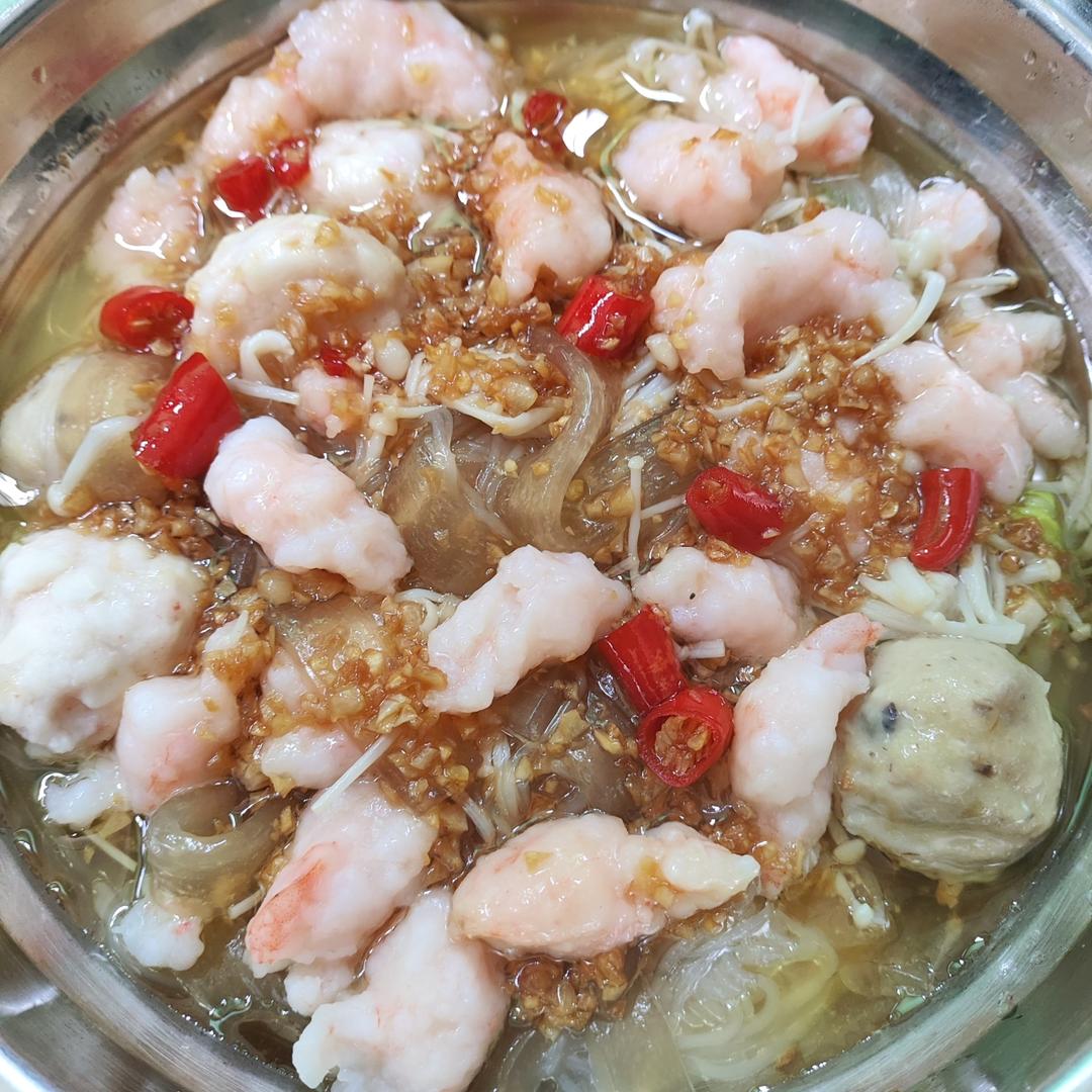 蒜蓉虾滑煲