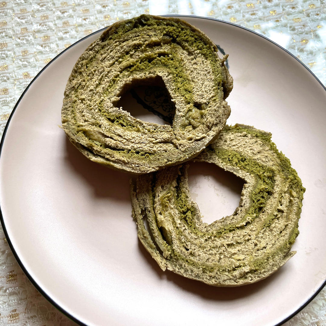 Butter Milk Matcha Bagel