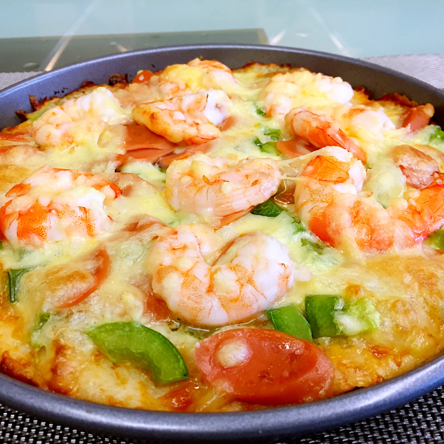 simple-1990619做的鲜虾培根薄披萨—海氏烤箱定制