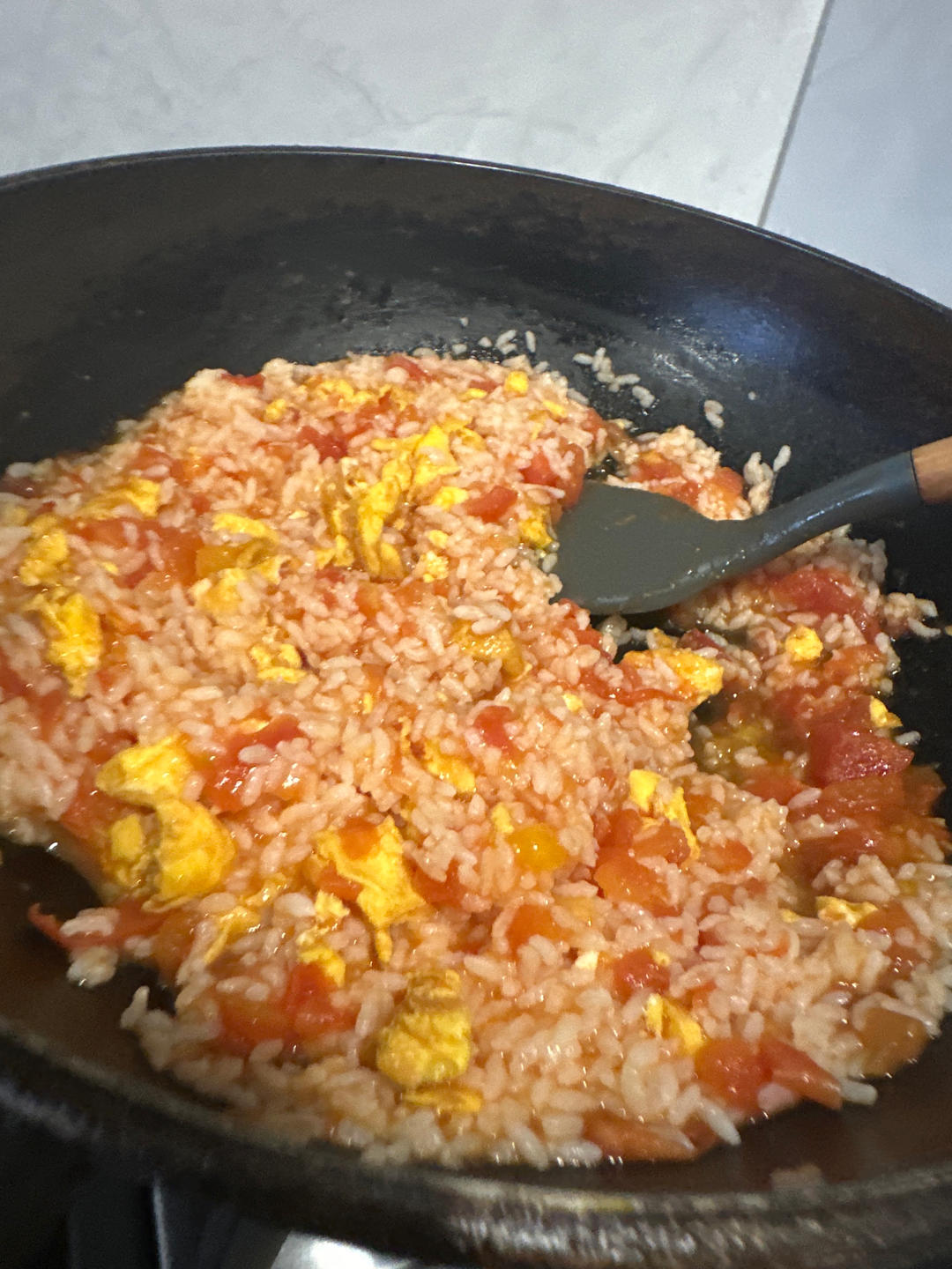 剩米饭这么做❗️连吃三碗都不够🍅番茄鸡蛋烩饭