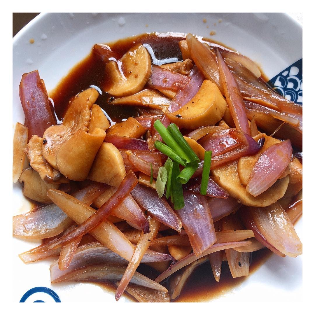 洋葱遇到杏鲍菇