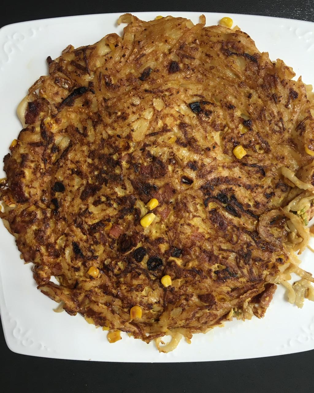 面条鸡蛋煎饼 - "Happiness三茶"