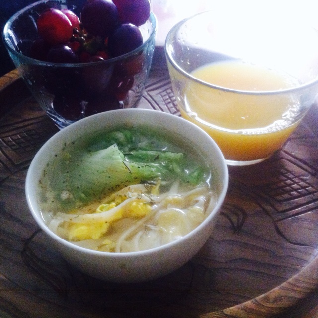 小葱麻油酱油面