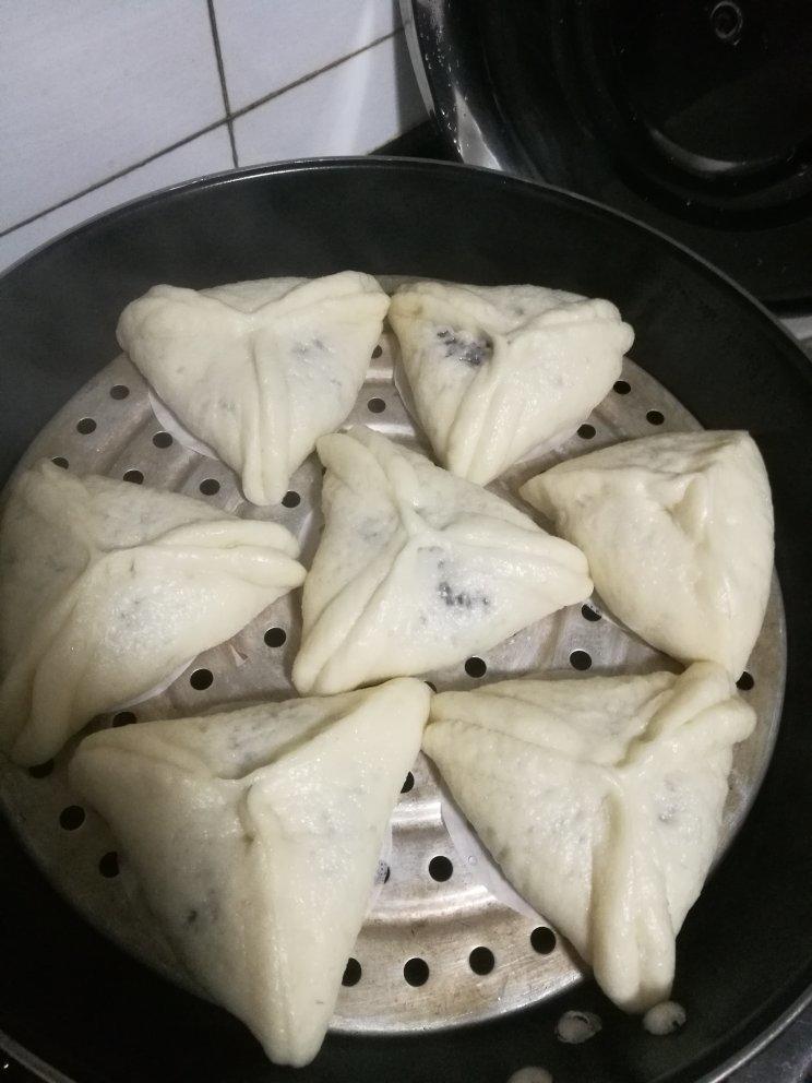 念念不忘的软糯黑米（紫糯米）馅糖三角、馒头包子、发面饼（一次发酵）