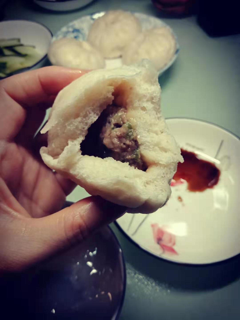 青椒猪肉包子