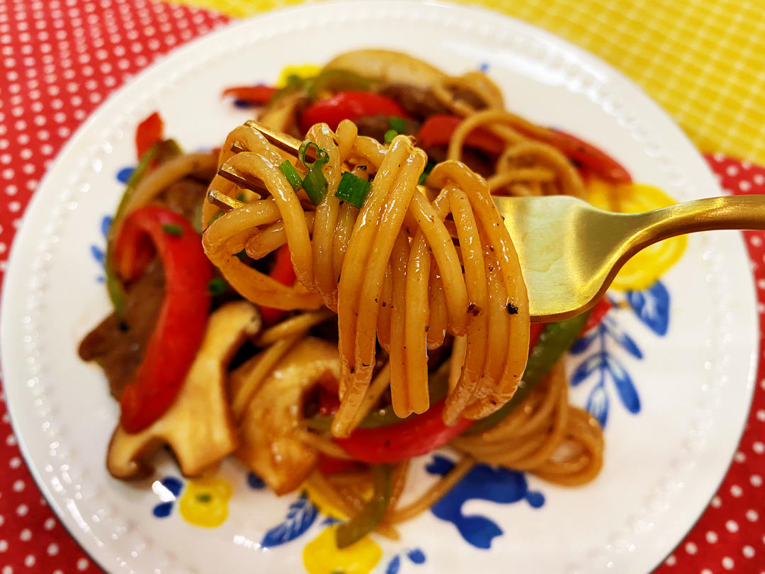 比餐厅好吃的黑椒牛柳意面🍝零失败简单教程