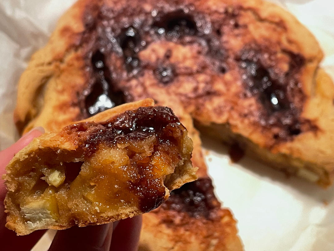 外脆里糯的红糖烤年糕