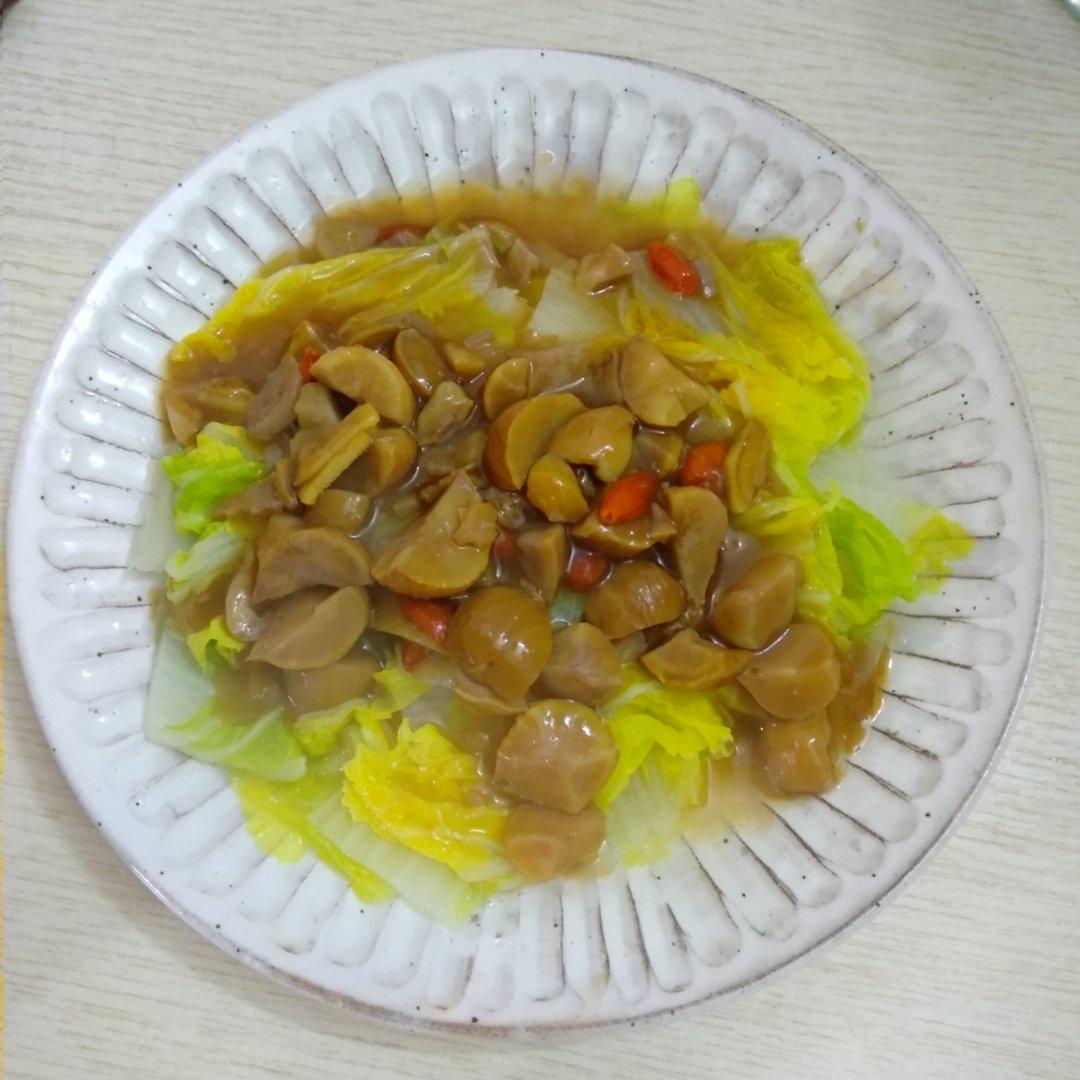 栗子扒白菜