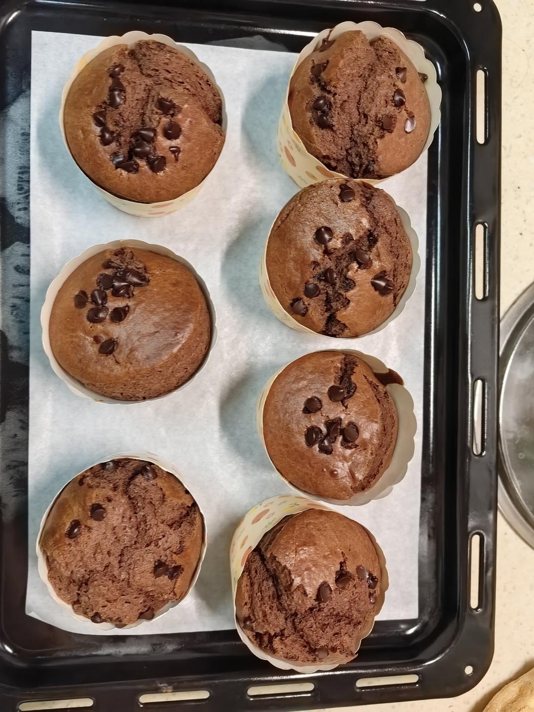 在家做巧克力蘑菇头麦芬蛋糕🍫