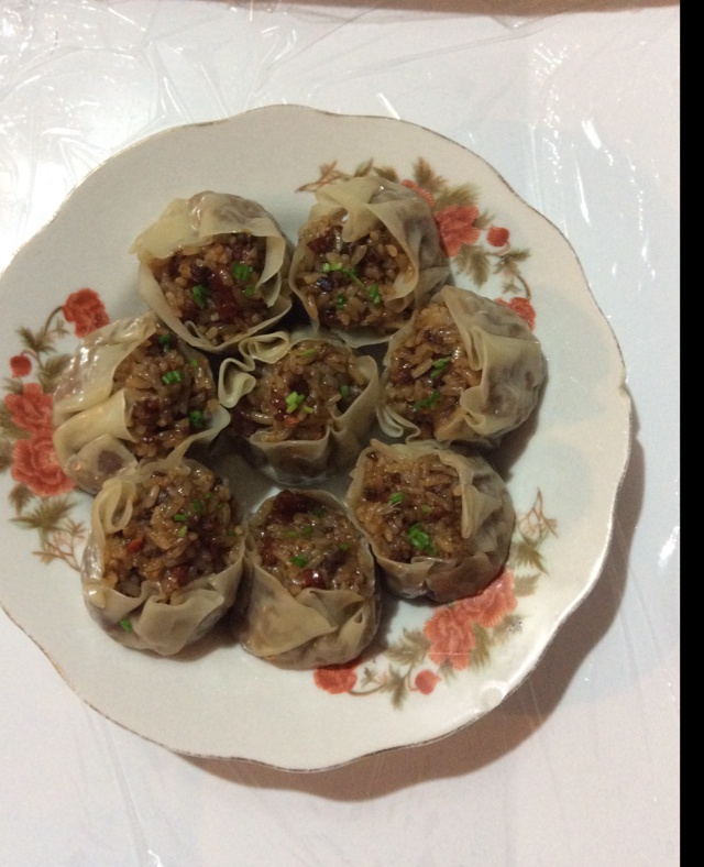 馄饨皮糯米烧麦