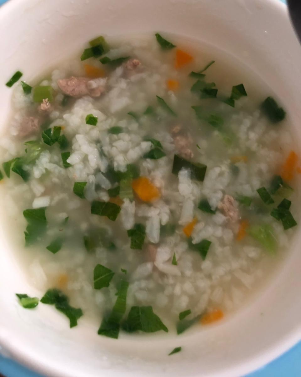 青菜瘦肉粥