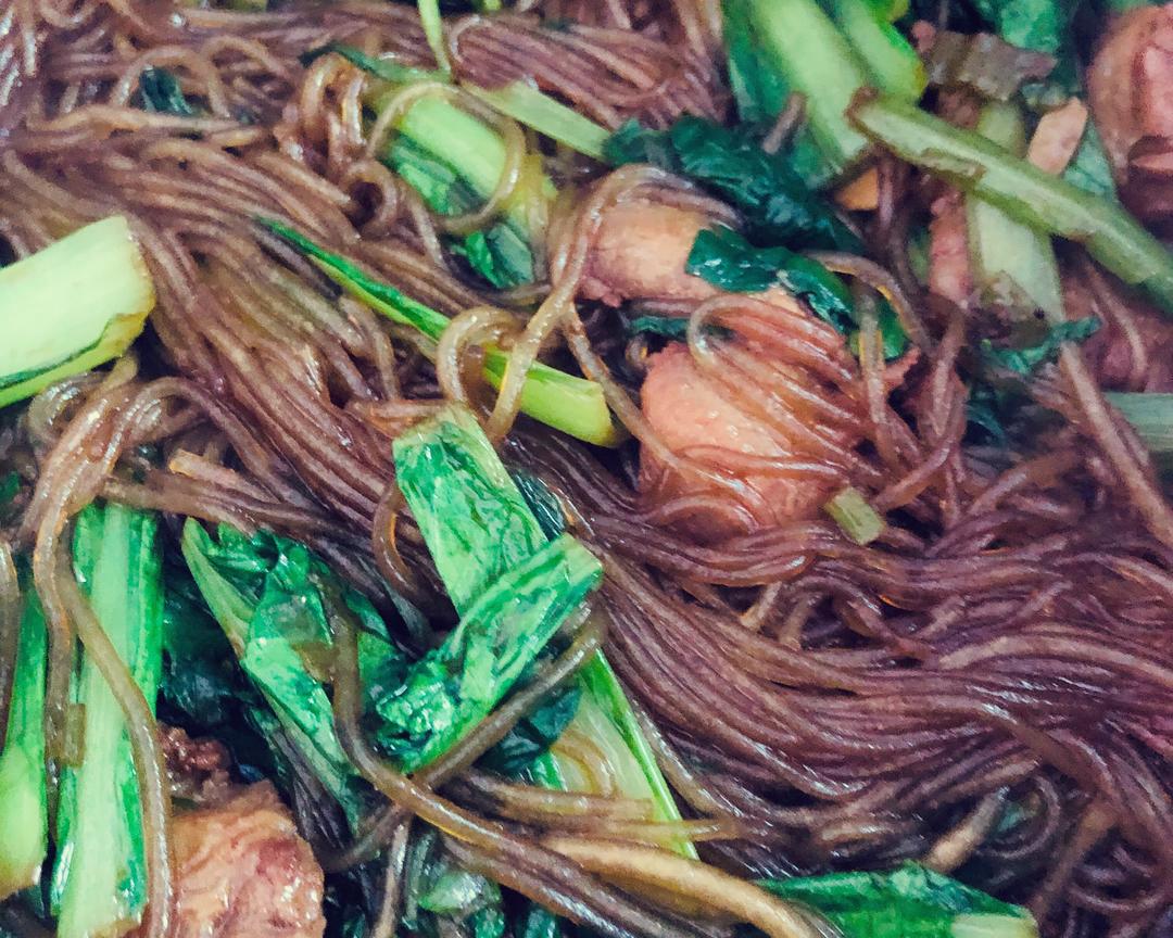 小白菜炒粉条的做法