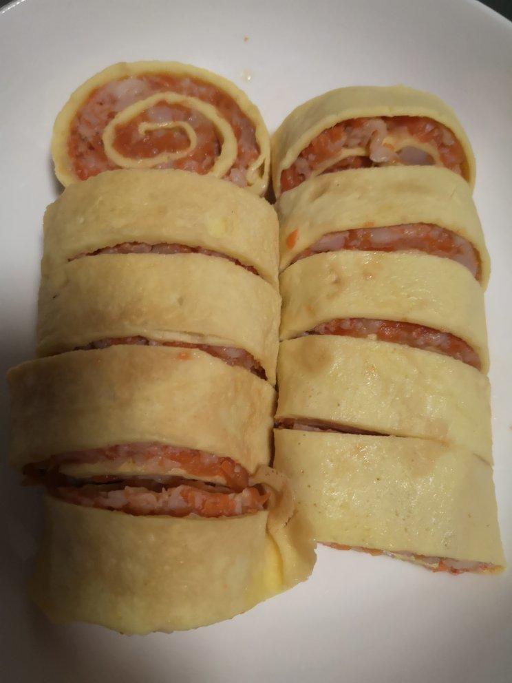 鲜虾鸡蛋卷宝宝辅食精华一岁以上宝宝