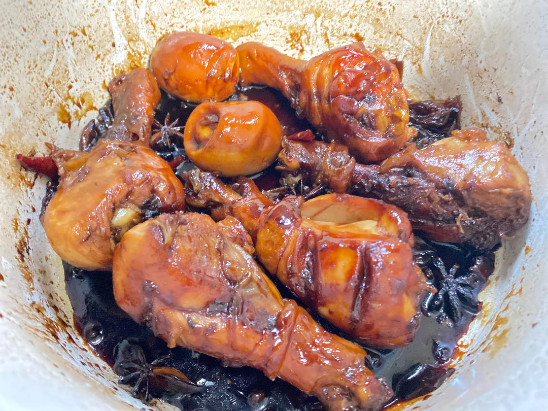 爆好吃的卤鸡腿 卤蛋❗电饭煲 炒锅都可以做~