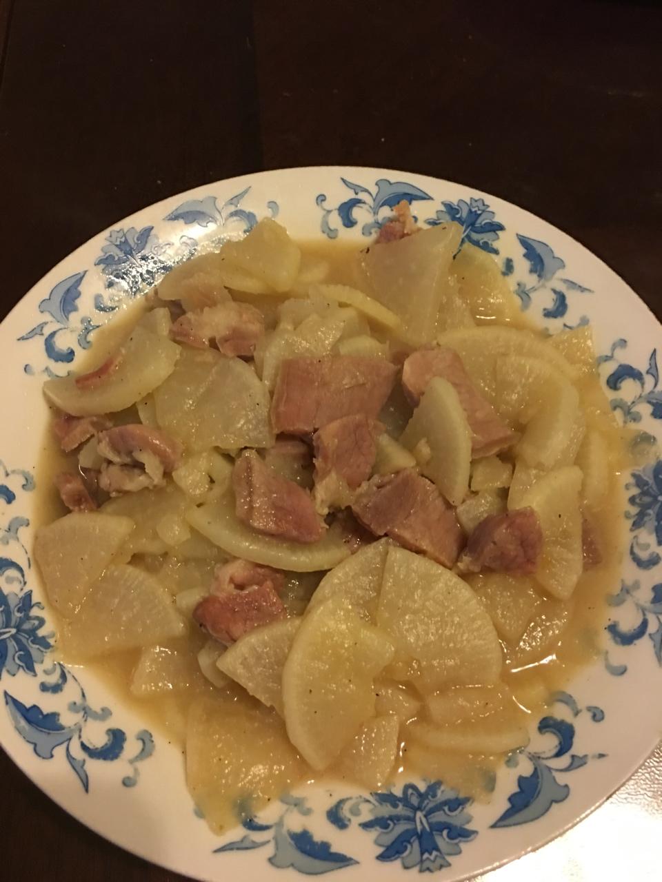 yanzc做的金华火腿焖萝卜