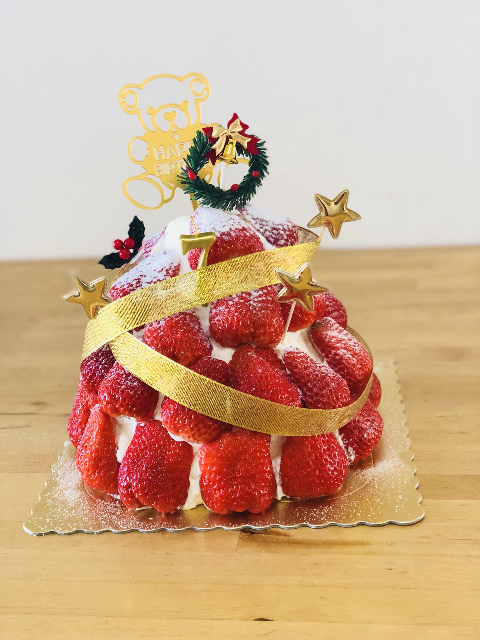 网红版-草莓圣诞蛋糕的做法