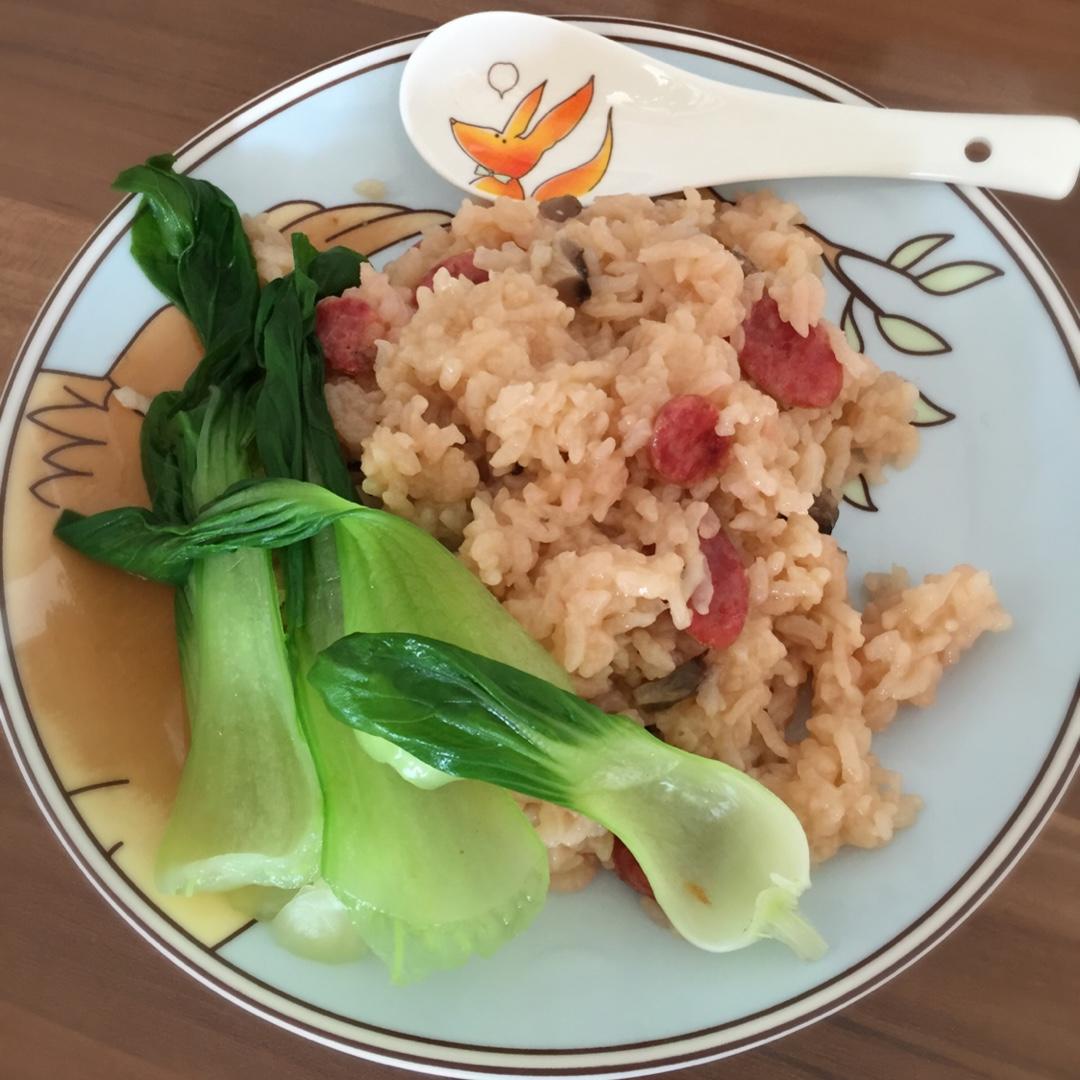 电饭锅版香菇腊肠饭