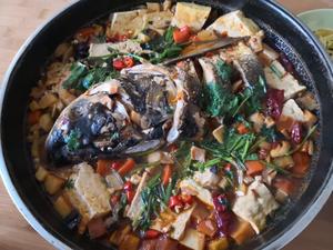 川味鱼头炖豆腐的做法 步骤7