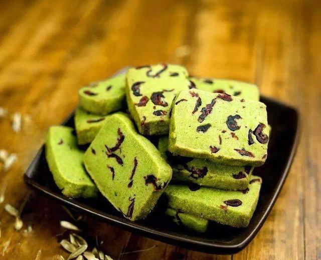 抹茶蔓越莓饼干 抹茶蔓越莓饼干