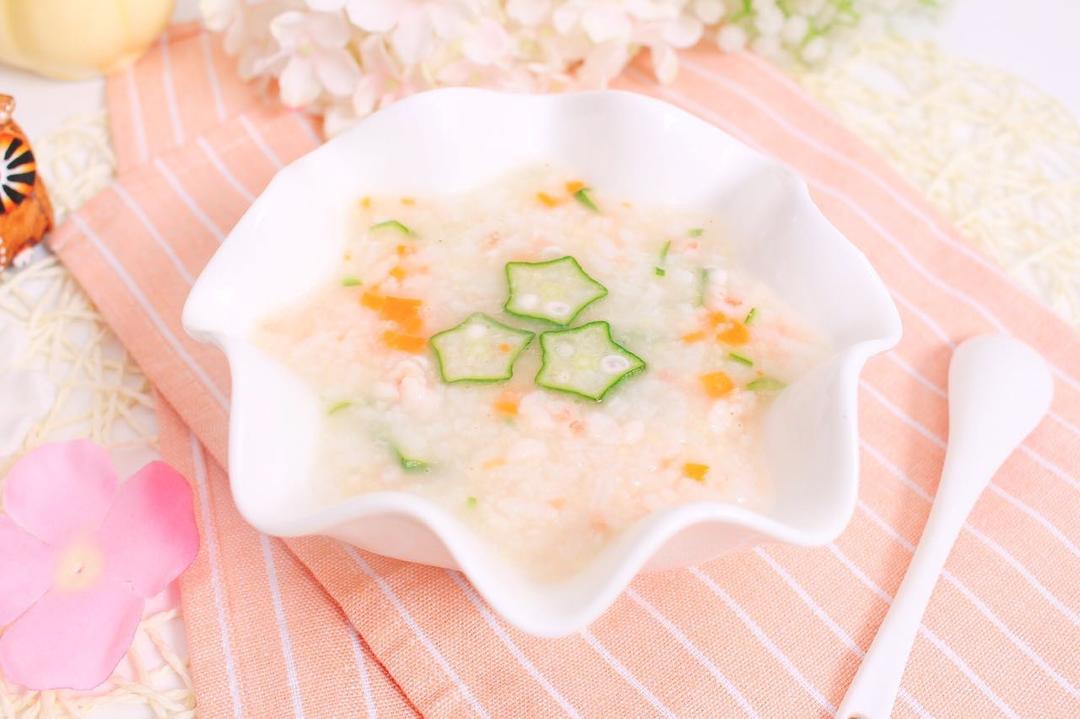 秋葵虾仁粥的做法
