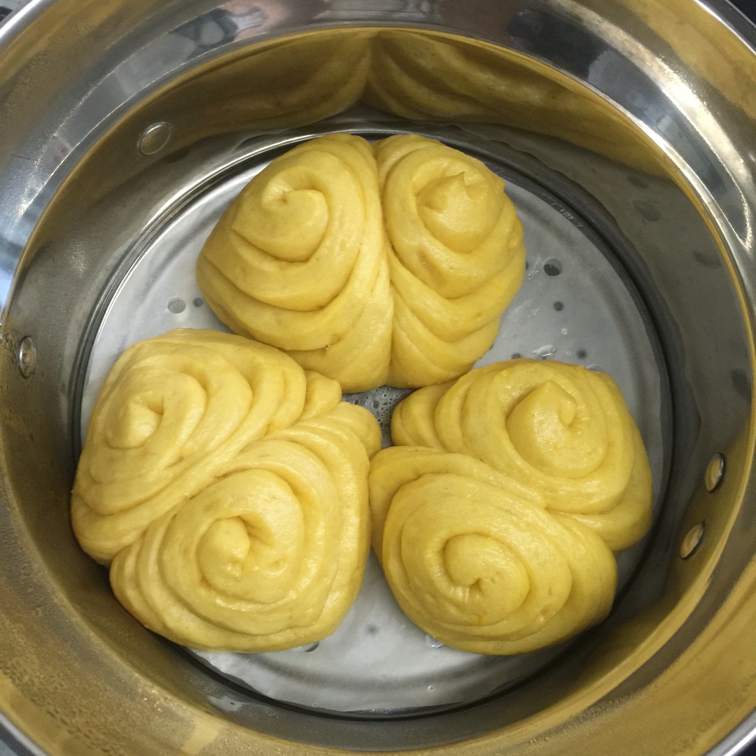 南瓜花卷馒头
