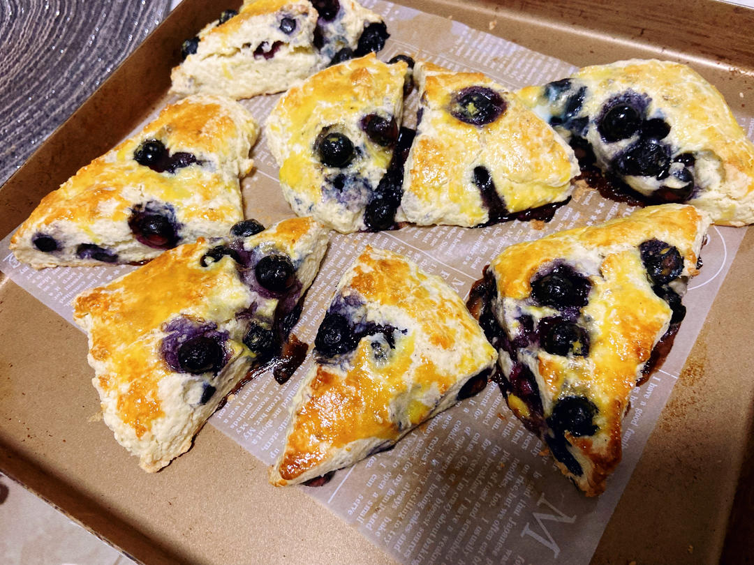 【爆浆蓝莓】司康烘焙新手必做不用发酵不用打发超级简单快速