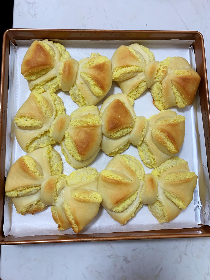 蝴蝶结椰蓉面包【简单 超可爱】