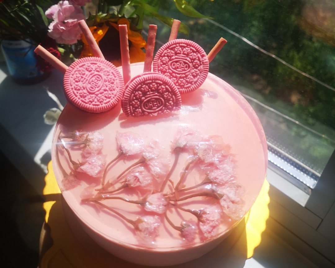 樱花限定•草莓慕斯蛋糕6寸（海绵蛋糕&无奶油版）