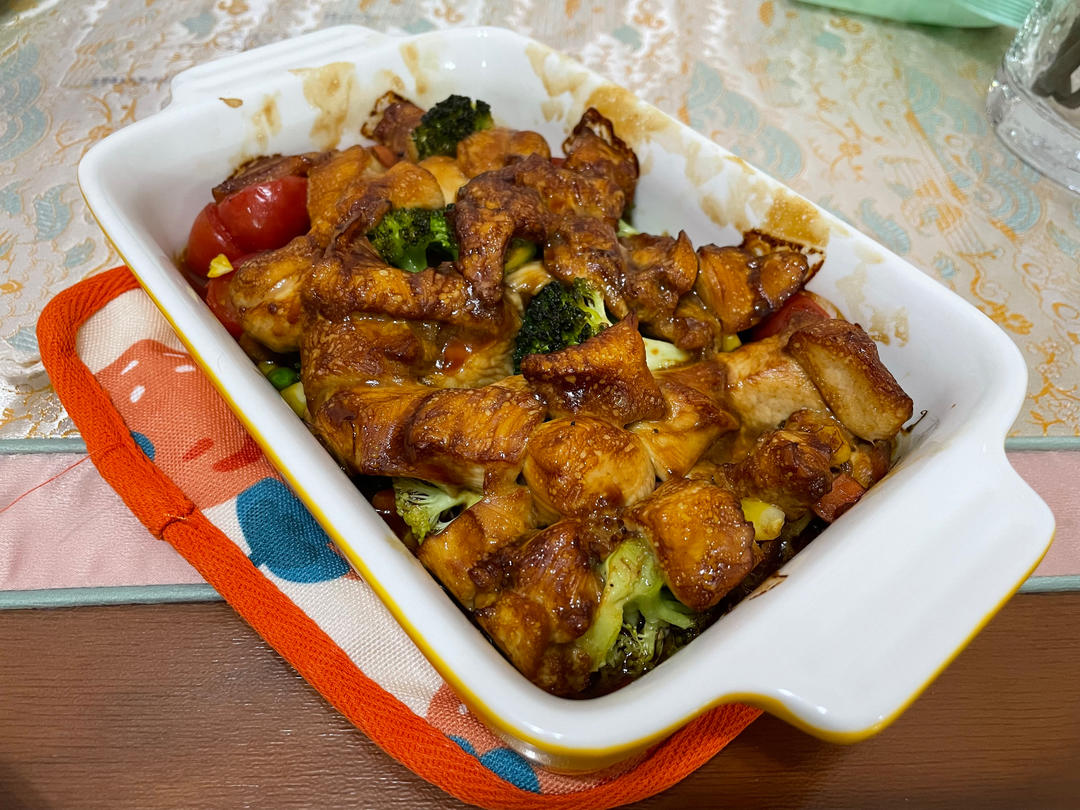 鸡胸肉烤时蔬（烤箱）