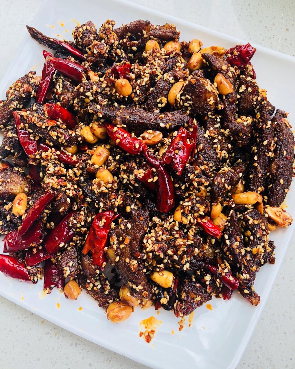 漫漫长夜别碰酒1做的麻辣牛肉干