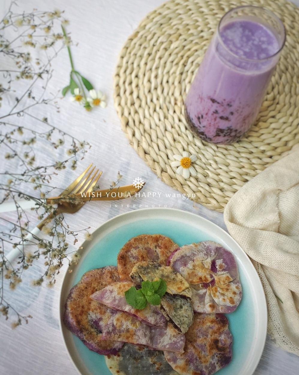 黑糯米紫薯牛奶（含黑糯米的煮法）