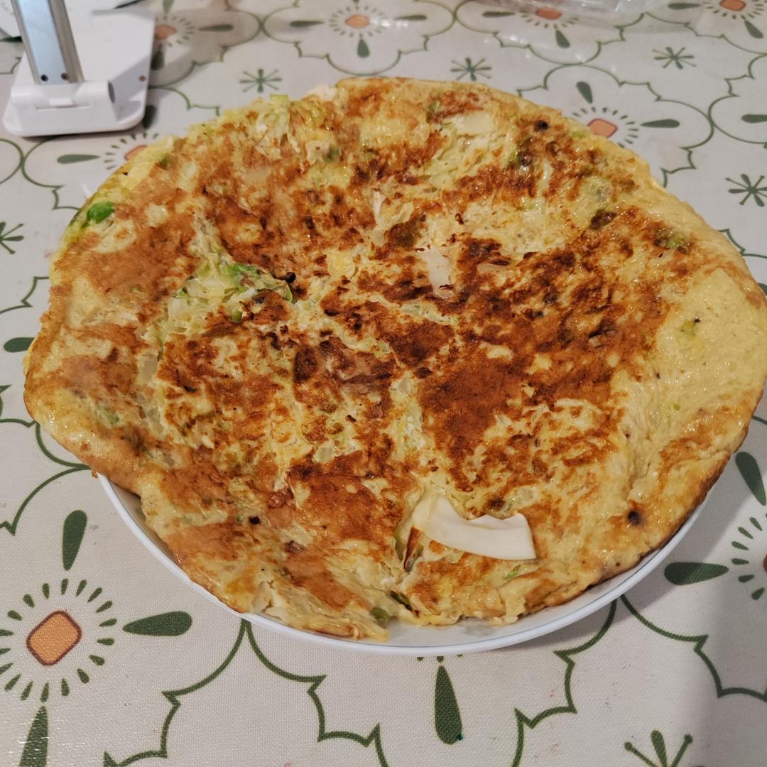 🔥一人食｜低卡减脂包菜鸡蛋饼（减肥党必学❗️）