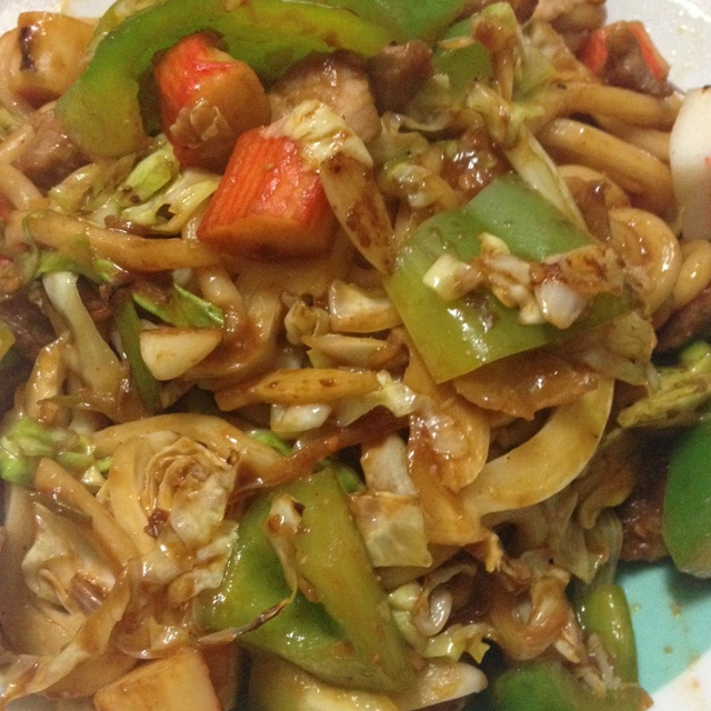 什锦炒乌冬面
