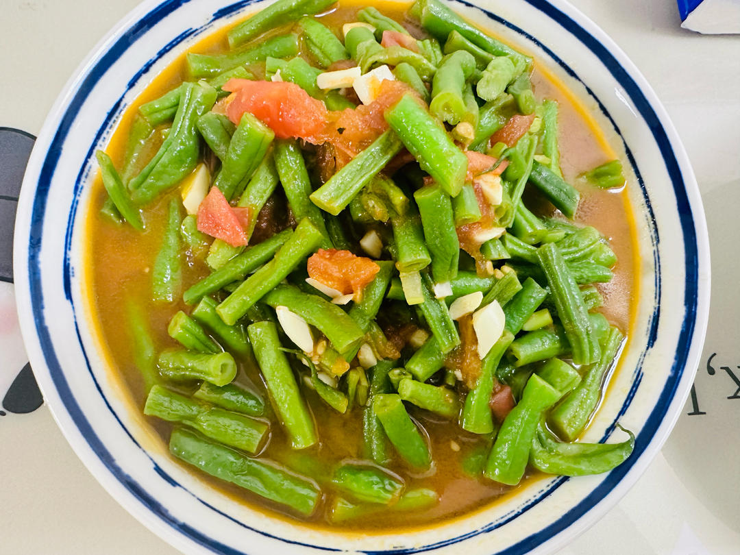 西红柿炒豆角