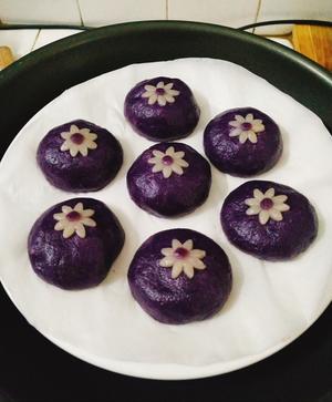 非常香糯好吃的紫薯糯米包(花生腩肉香葱香菜馅)的做法 步骤17