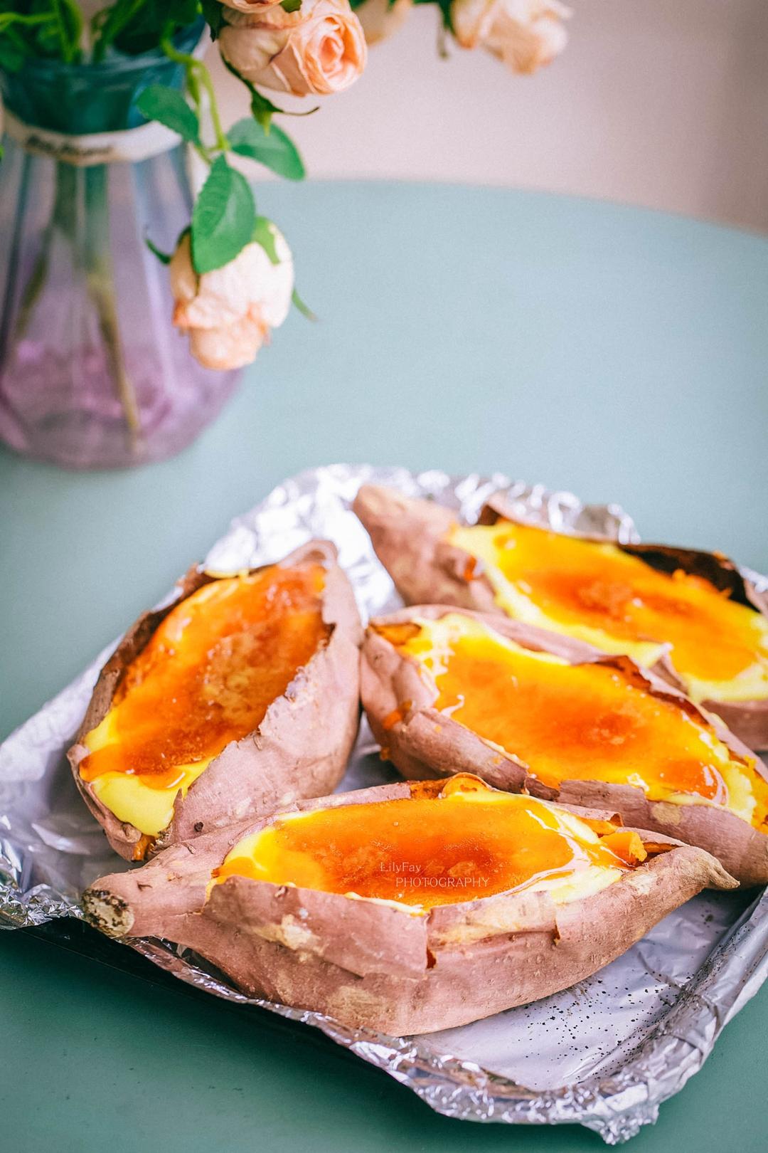 三八女神节，做个甜甜蜜蜜的烤蜜薯布蕾拿得出手吗？