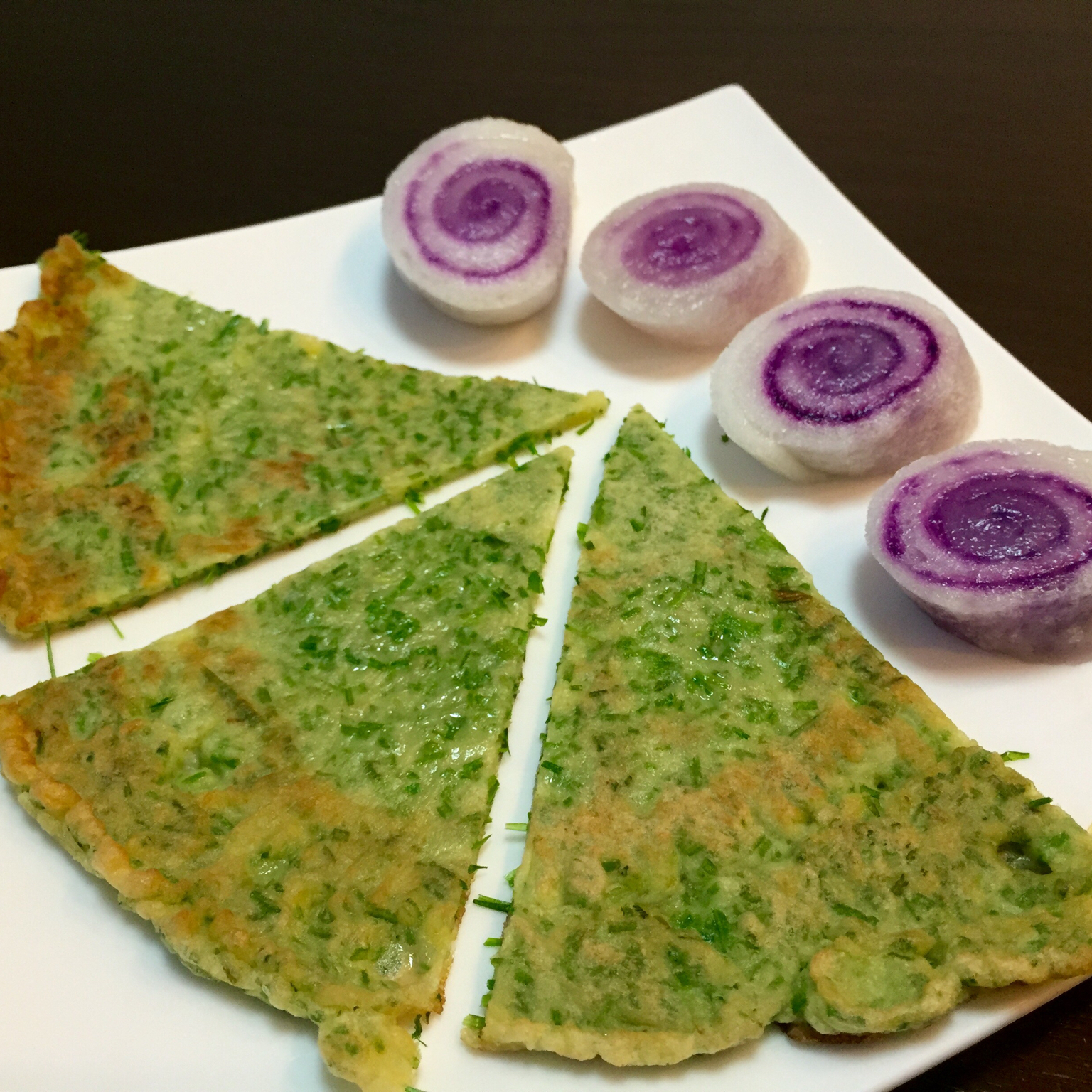 大麦苗蛋饼