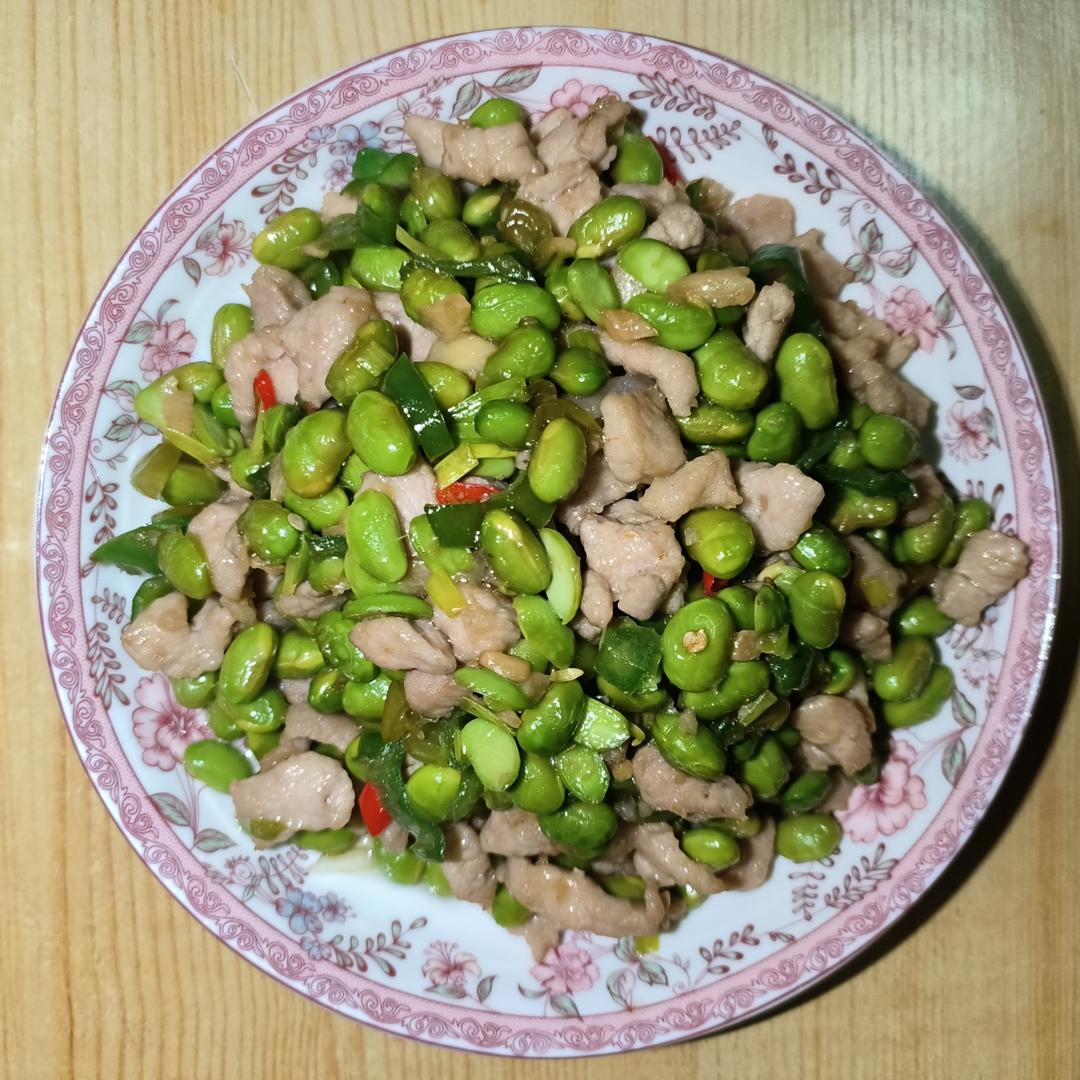毛豆炒肉