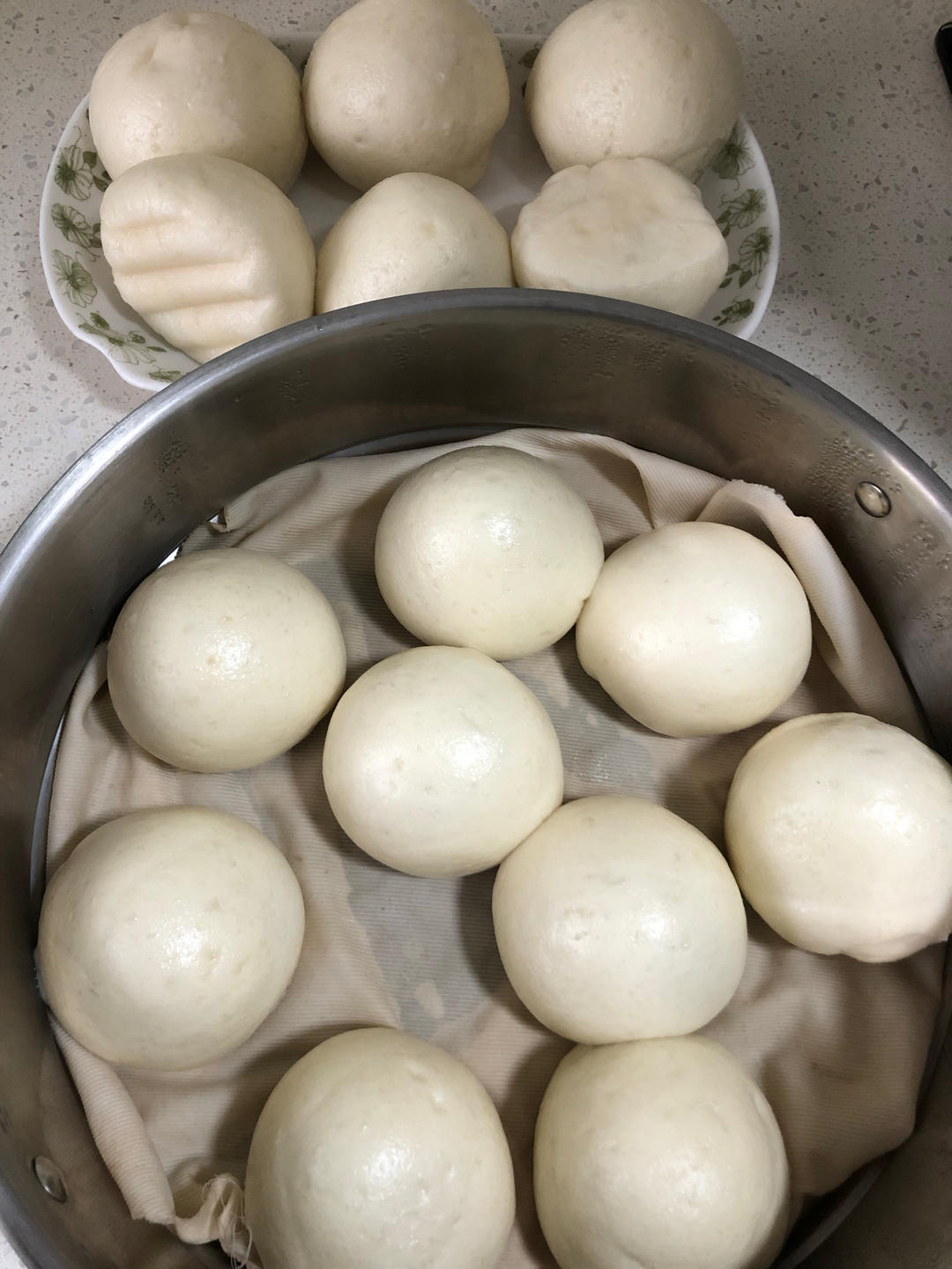 超好吃有豆豆的豆沙包，一次发酵（红豆包）