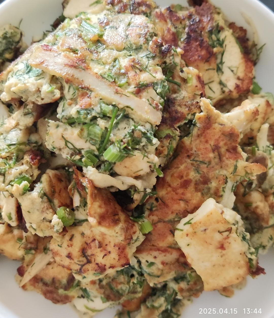 杏鲍菇豆腐茴香菜炒蛋