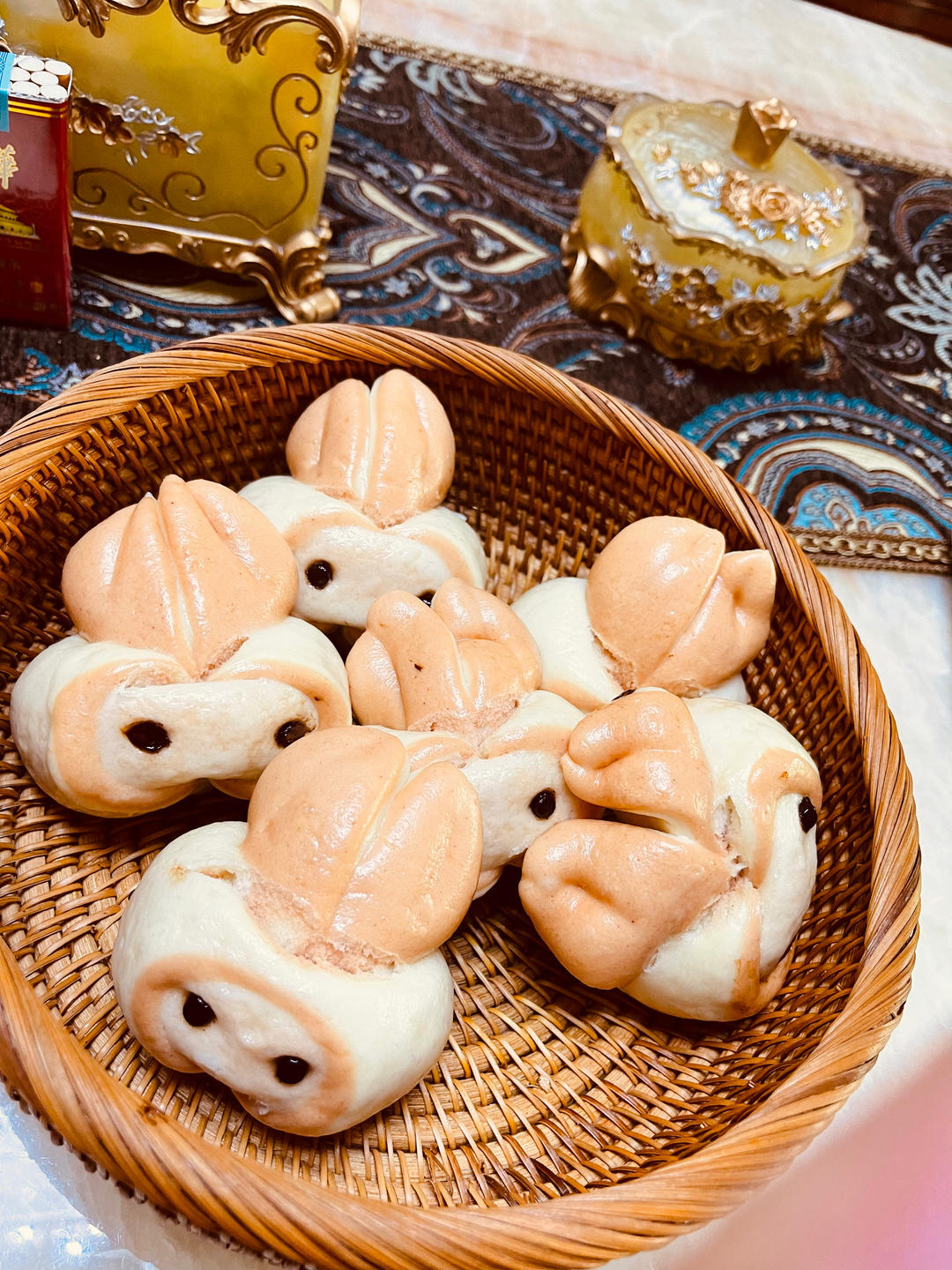 兔然暴富 兔子形状的奶香小馒头