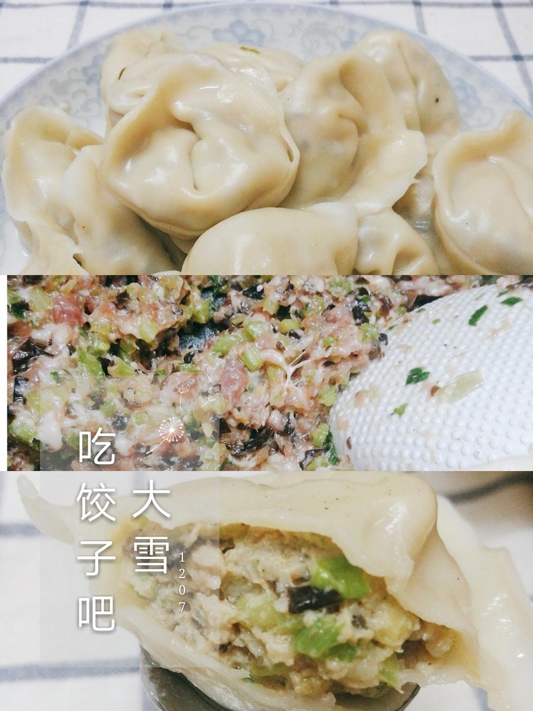 芹菜木耳鲜肉水饺