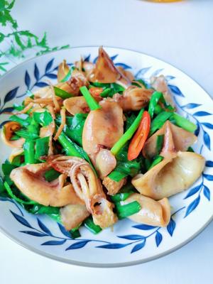 简单又好吃的韭菜炒海兔干的做法 步骤13