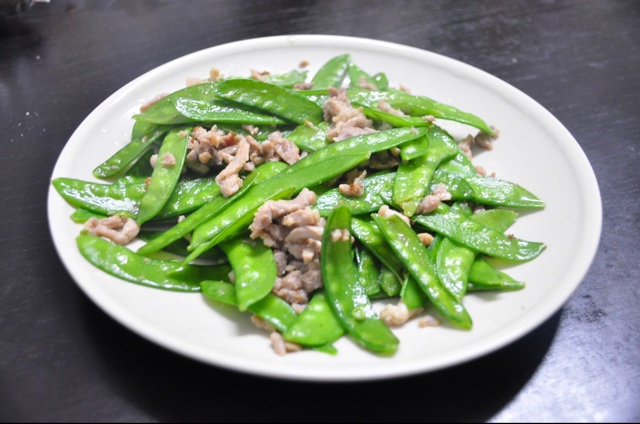 荷兰豆炒肉