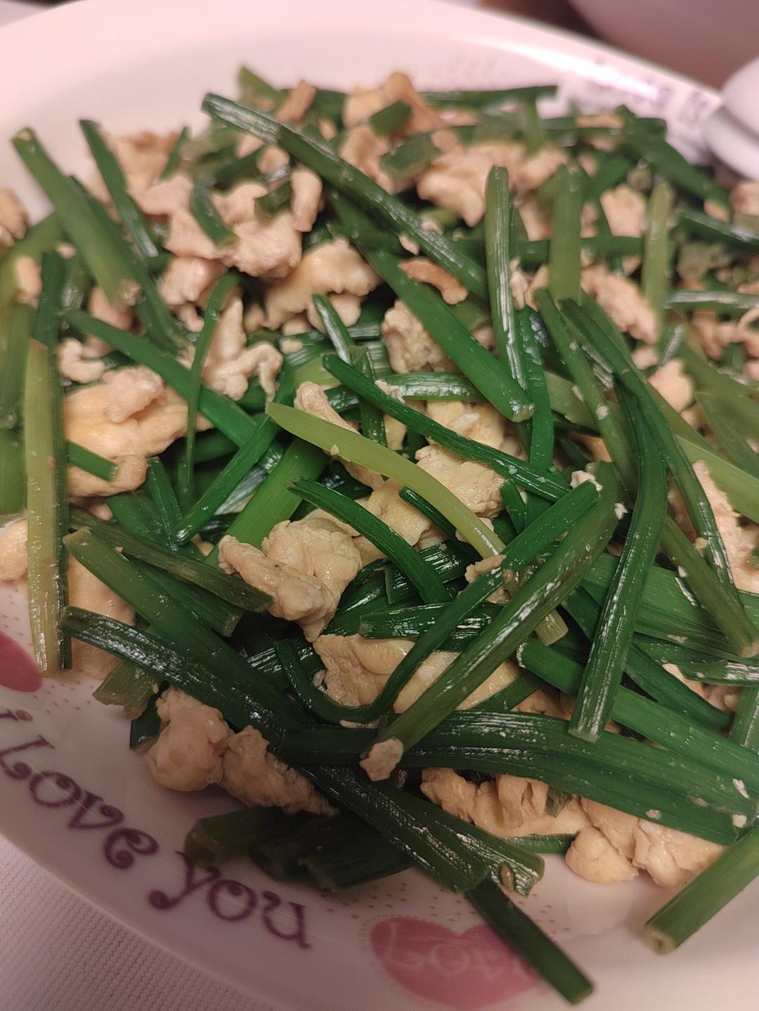 韭菜苔炒鸡蛋