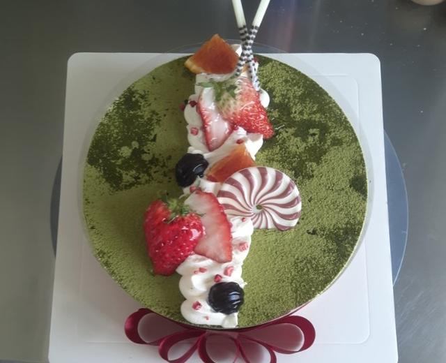 8寸抹茶慕斯(无奶酪)的做法